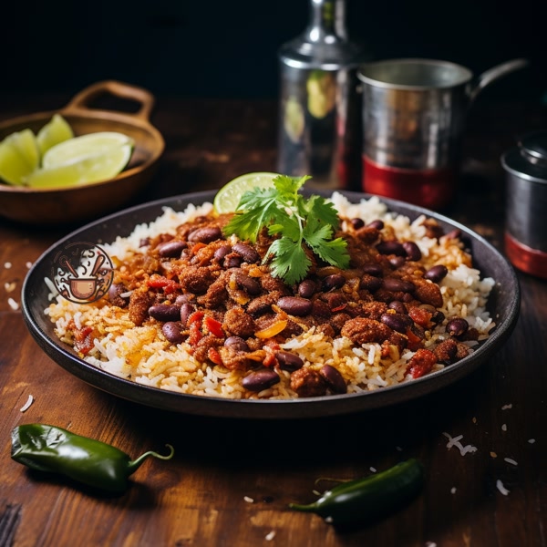 Frijoles con Carne, Chile y Arroz